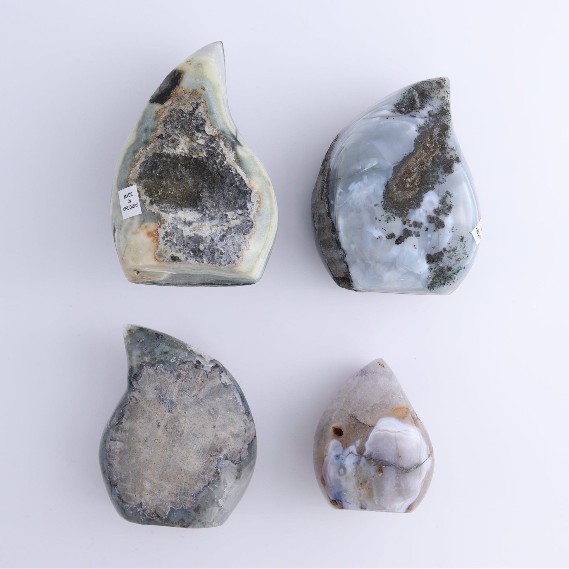 Uruguay Druzy Amethyst Flames Set of 4 - Expert Wholesale and Supplier of Wholesale Crystals & Bulk Gemstones, ["Amethyst","flames","Uruguay"]