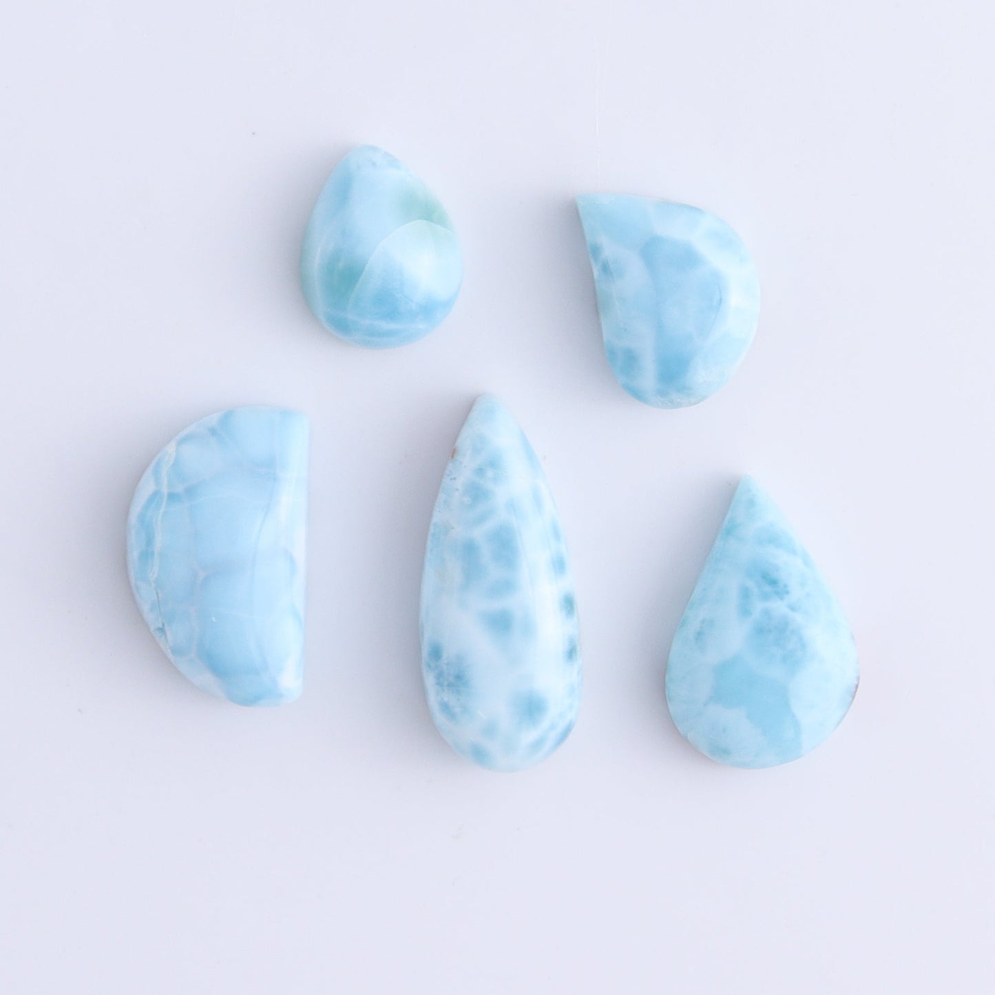Larmiar Cabs Set of 10 - Expert Wholesale and Supplier of Wholesale Crystals & Bulk Gemstones, ["Cabs","Freeform","Freeforms","Larimar"]
