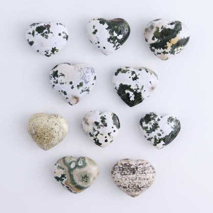 Ocean Jasper Hearts Set of 10