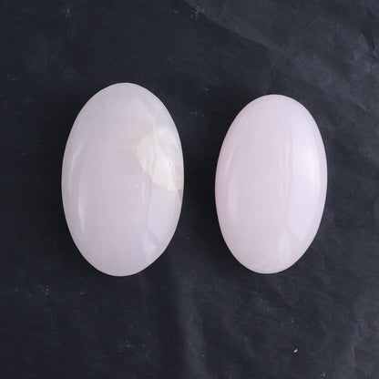 Pink Mangano Calcite Palm Stone Set of 6