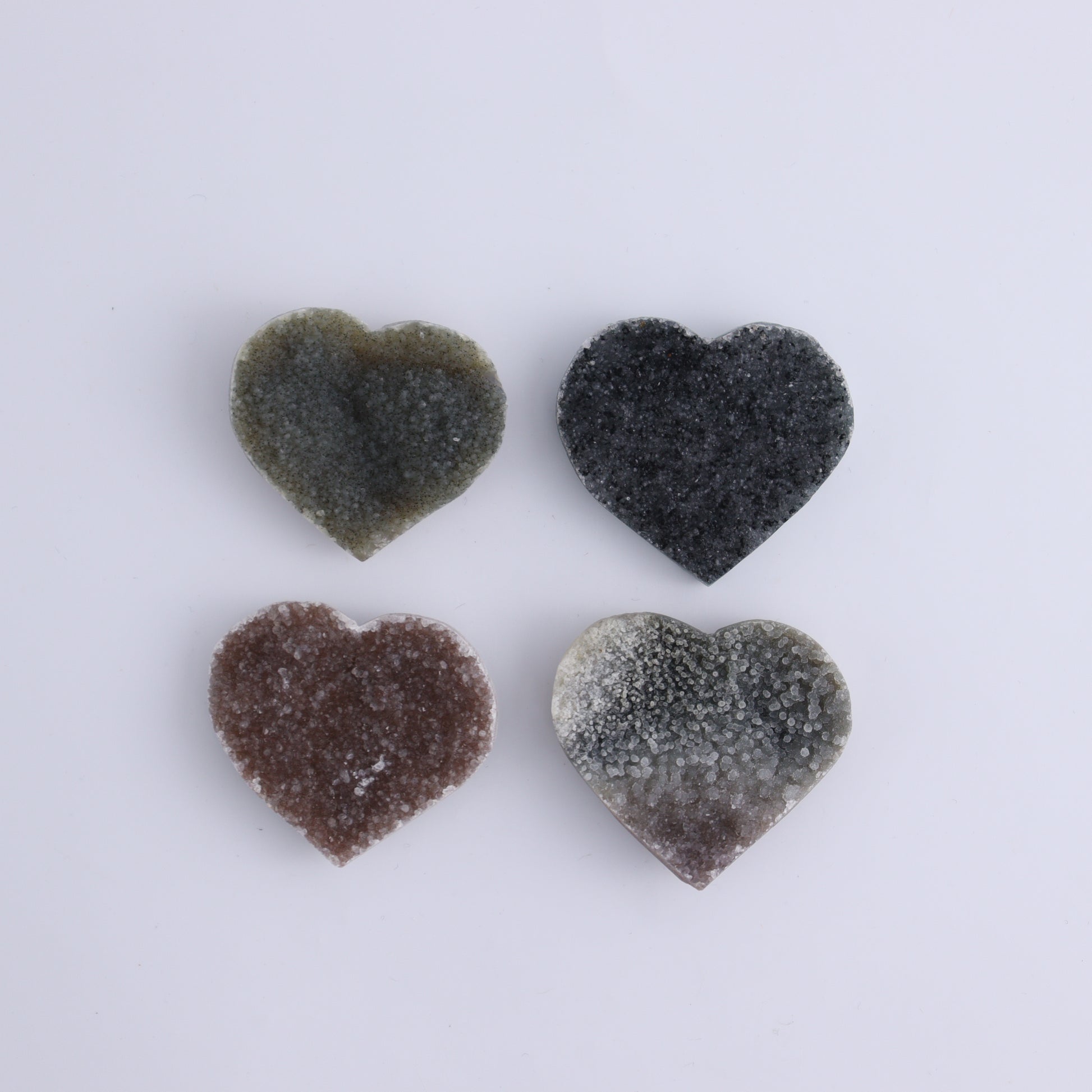 Amethyst Hearts Set of 8 - Expert Wholesale and Supplier of Wholesale Crystals & Bulk Gemstones, ["Amethyst","Hearts","Uruguay"]