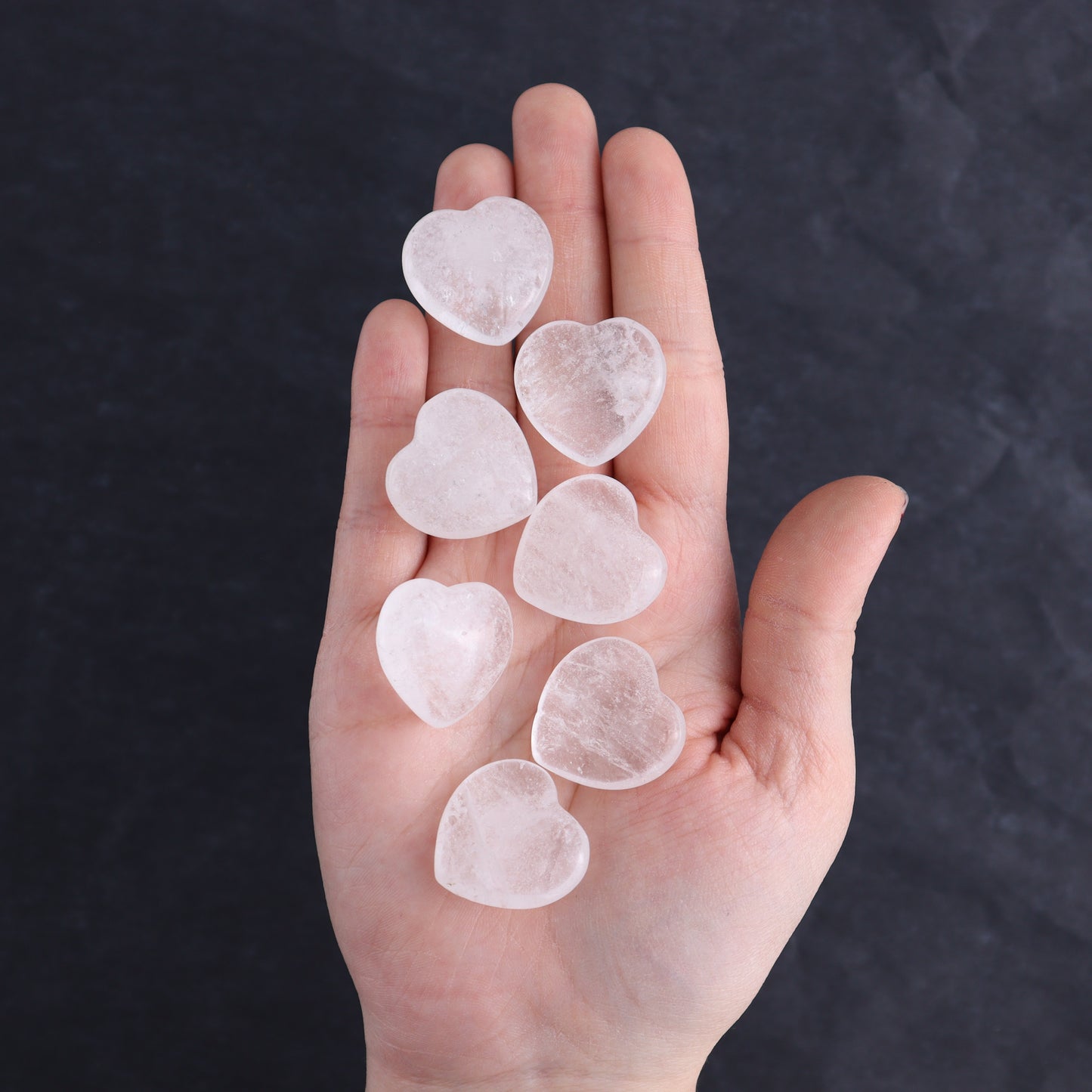 50 pcs Mini Clear Quartz Hearts - Expert Wholesale and Supplier of Wholesale Crystals & Bulk Gemstones, ["Clear Quartz","Hearts","Quartz"]