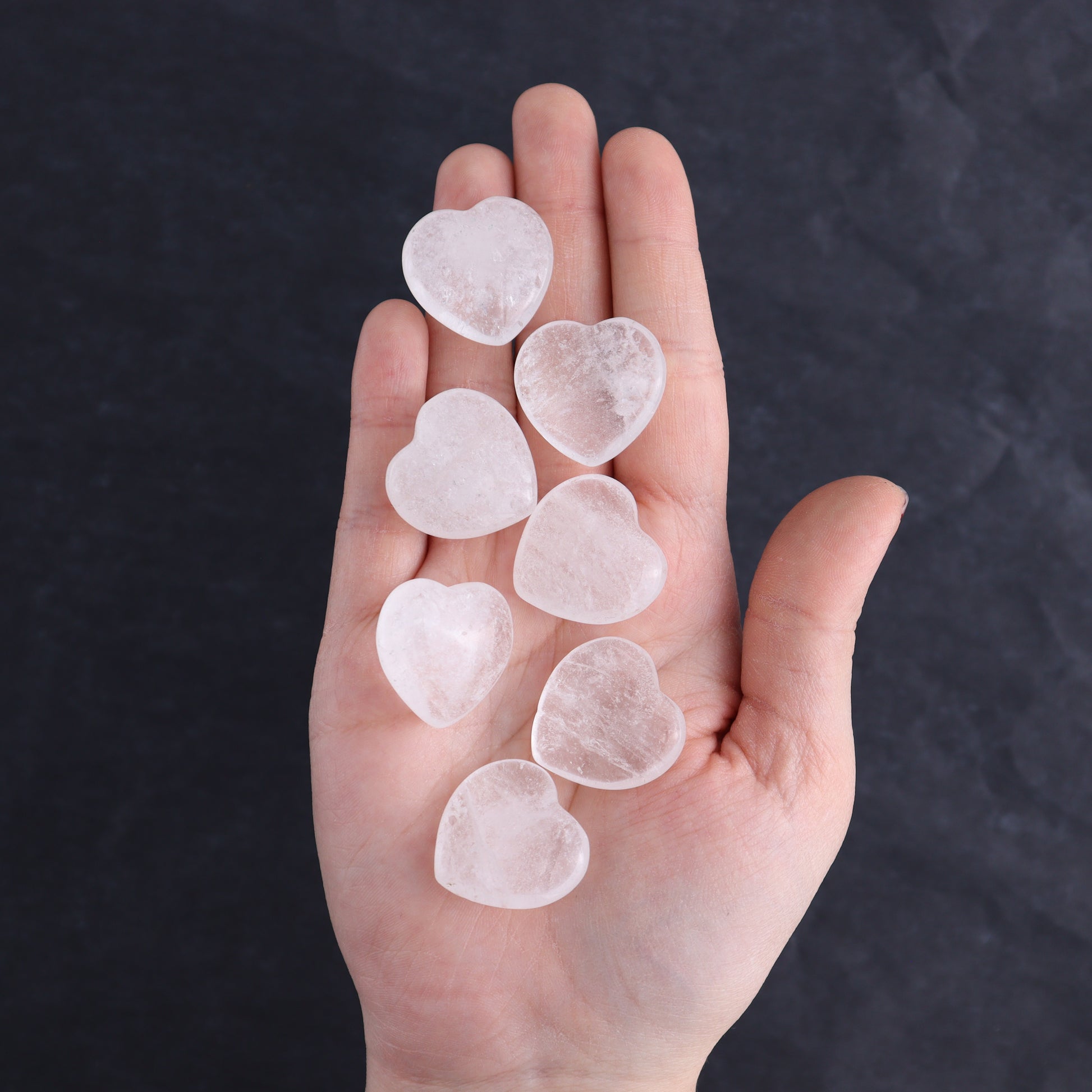 50 pcs Mini Clear Quartz Hearts - Expert Wholesale and Supplier of Wholesale Crystals & Bulk Gemstones, ["Clear Quartz","Hearts","Quartz"]