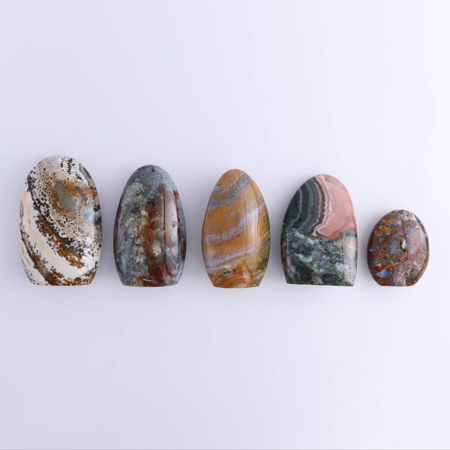 Ocean Jasper Freeform Set of 5 - Expert Wholesale and Supplier of Wholesale Crystals & Bulk Gemstones, ["Freeforms","jasper","Ocean Jasper"]