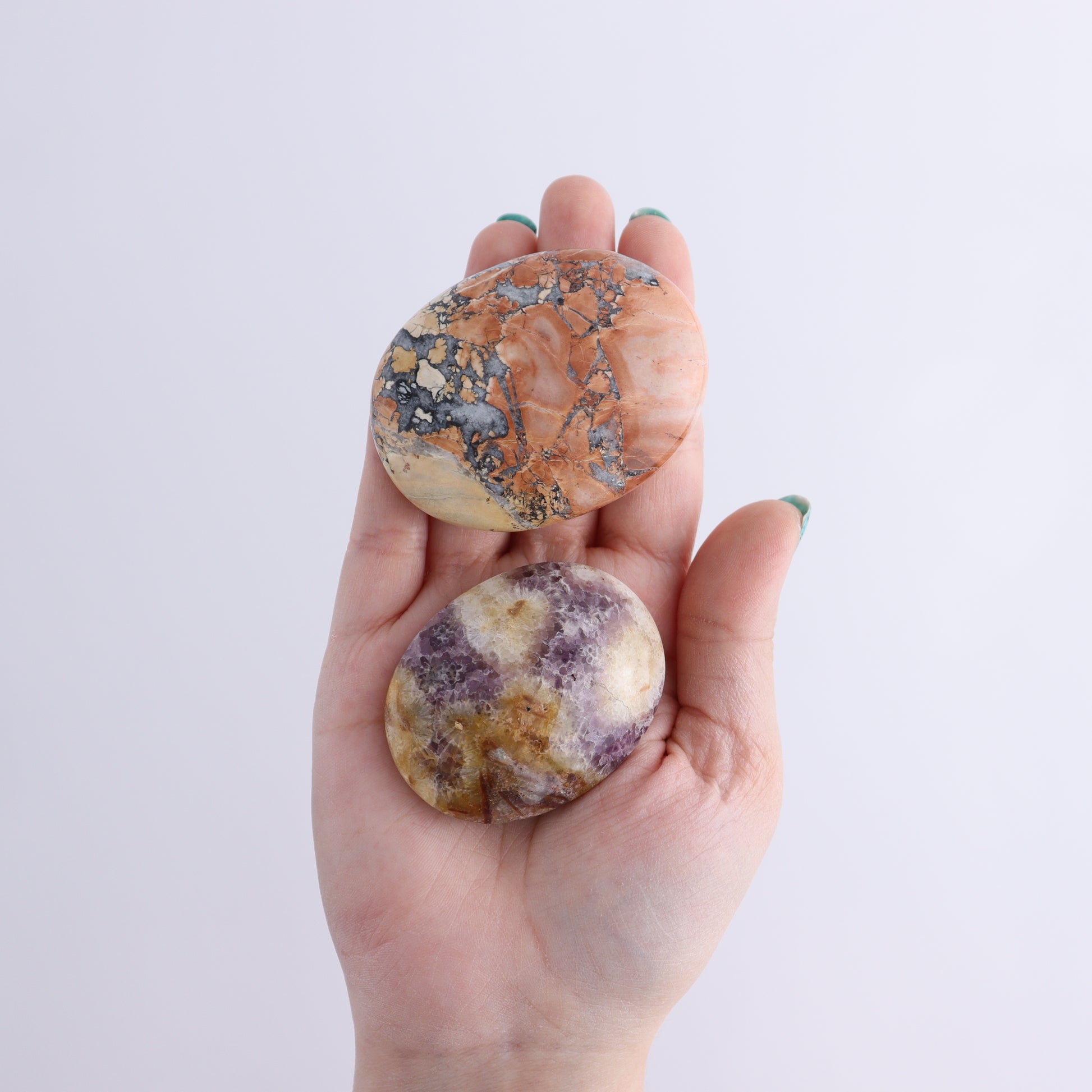 Maligano Jasper Palm Stones Set of 13 - Expert Wholesale and Supplier of Wholesale Crystals & Bulk Gemstones, ["Indonesia","Maligno Jasper","Palm Stones"]