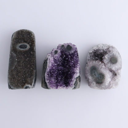 Uruguay Amethyst Set of 5 - Expert Wholesale and Supplier of Wholesale Crystals & Bulk Gemstones, ["Amethyst","Cut Base","Uruguay"]
