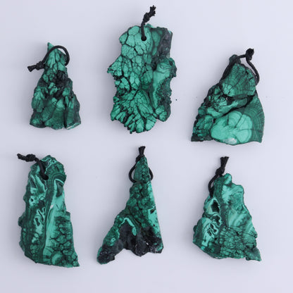 Malachite Pendants Set of 6 - Expert Wholesale and Supplier of Wholesale Crystals & Bulk Gemstones, ["Malachite","Pendants"]