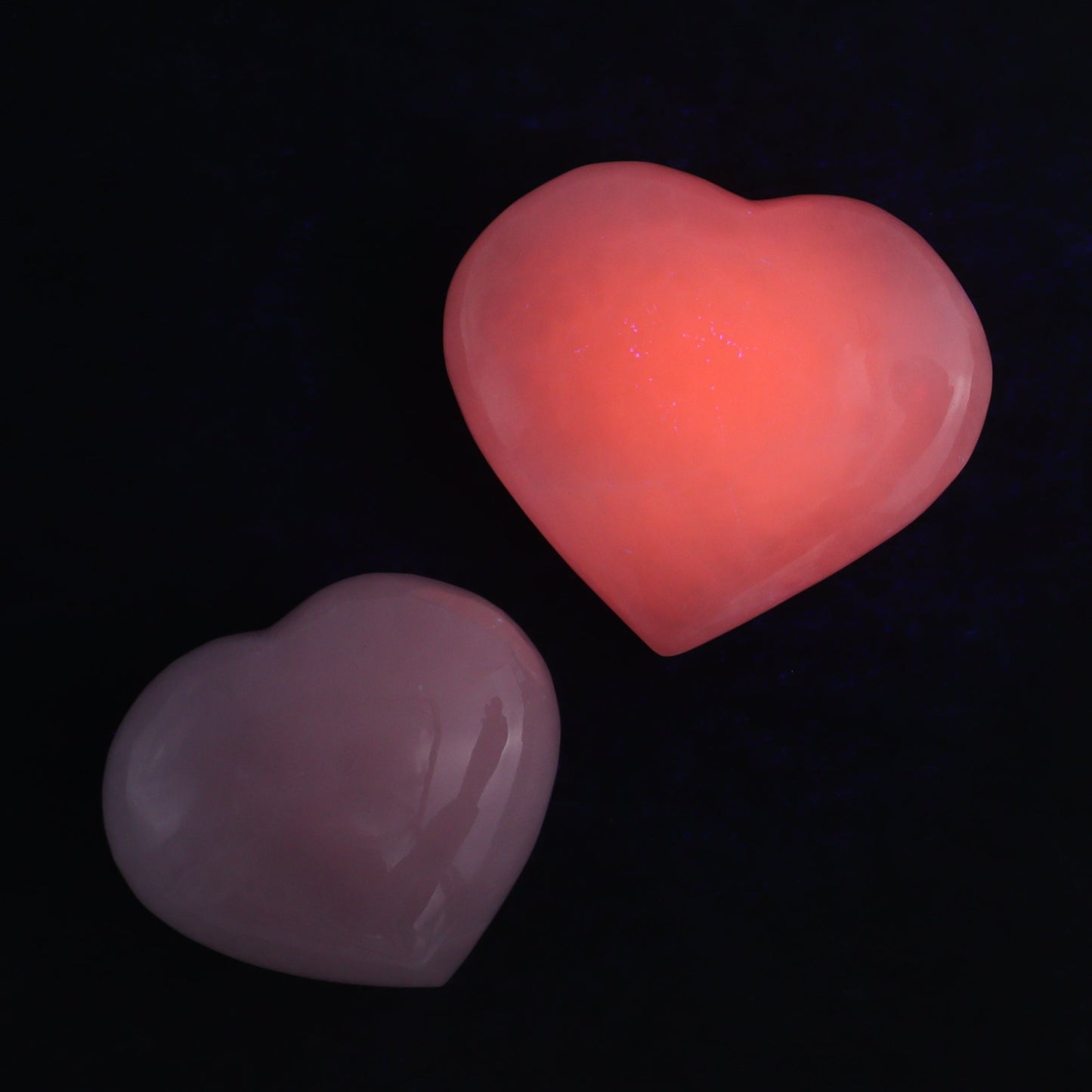 Pink Mangano Calcite Hearts Set of 6 - Expert Wholesale and Supplier of Wholesale Crystals & Bulk Gemstones, ["Calcite","Hearts","Madagascar","Pink Calcite"]