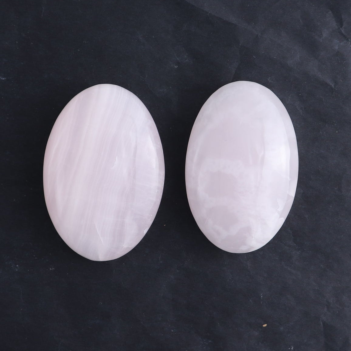 Pink Mangano Calcite Palm Stone Set of 6
