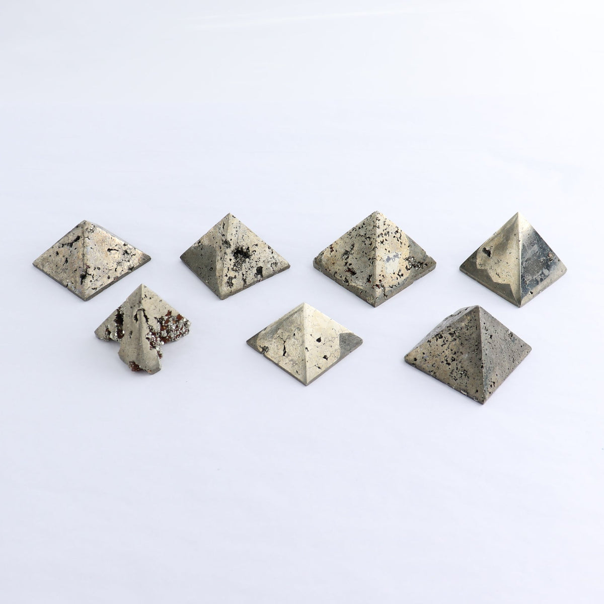 Pyrite Pyramids Set of 7