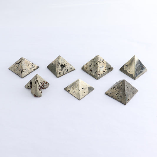 Pyrite Pyramids Set of 7