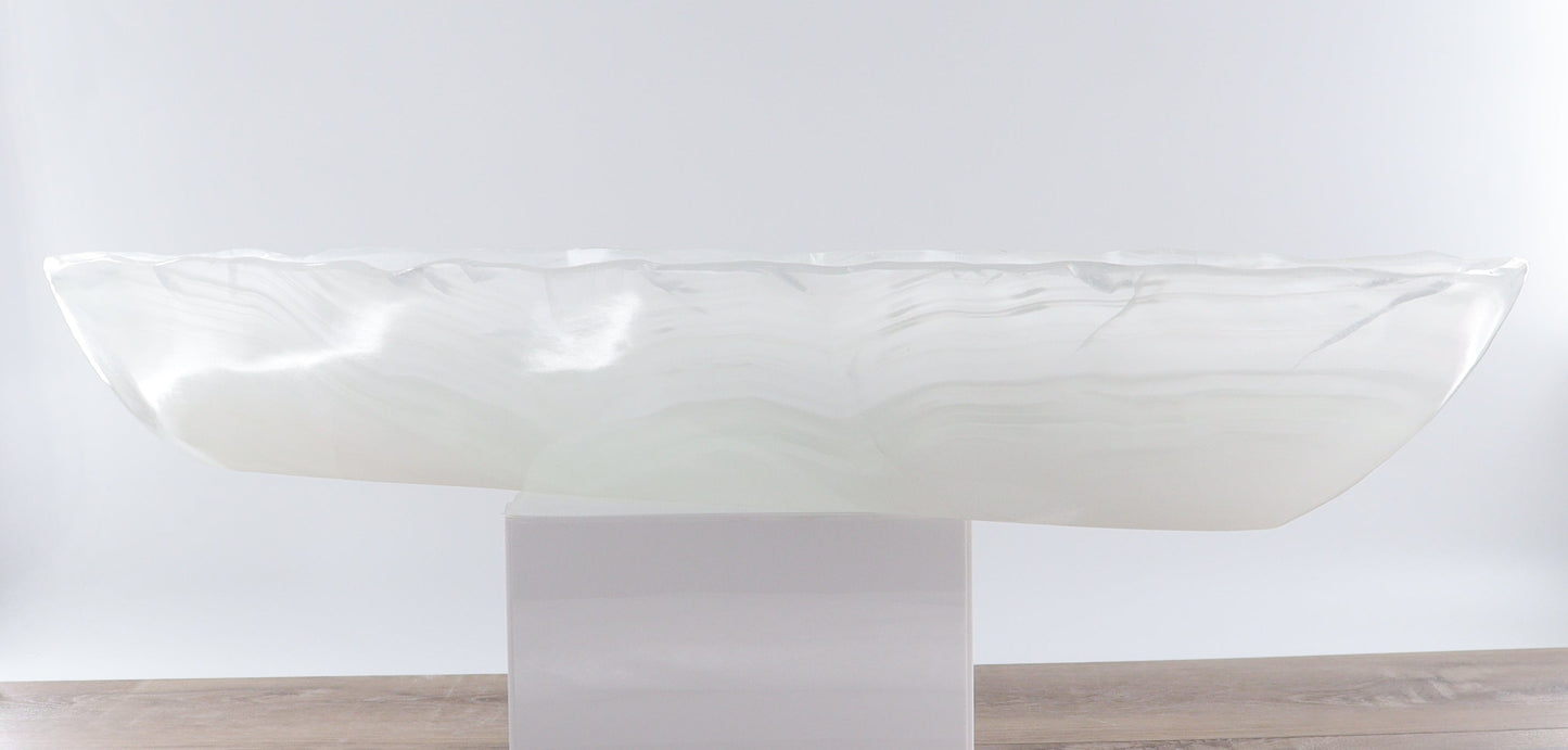 Mexican Onyx/Calcite Canoe Bowl - Expert Wholesale and Supplier of Wholesale Crystals & Bulk Gemstones, ["Bowls","Calcite","canoe","Mexico","onyx"]