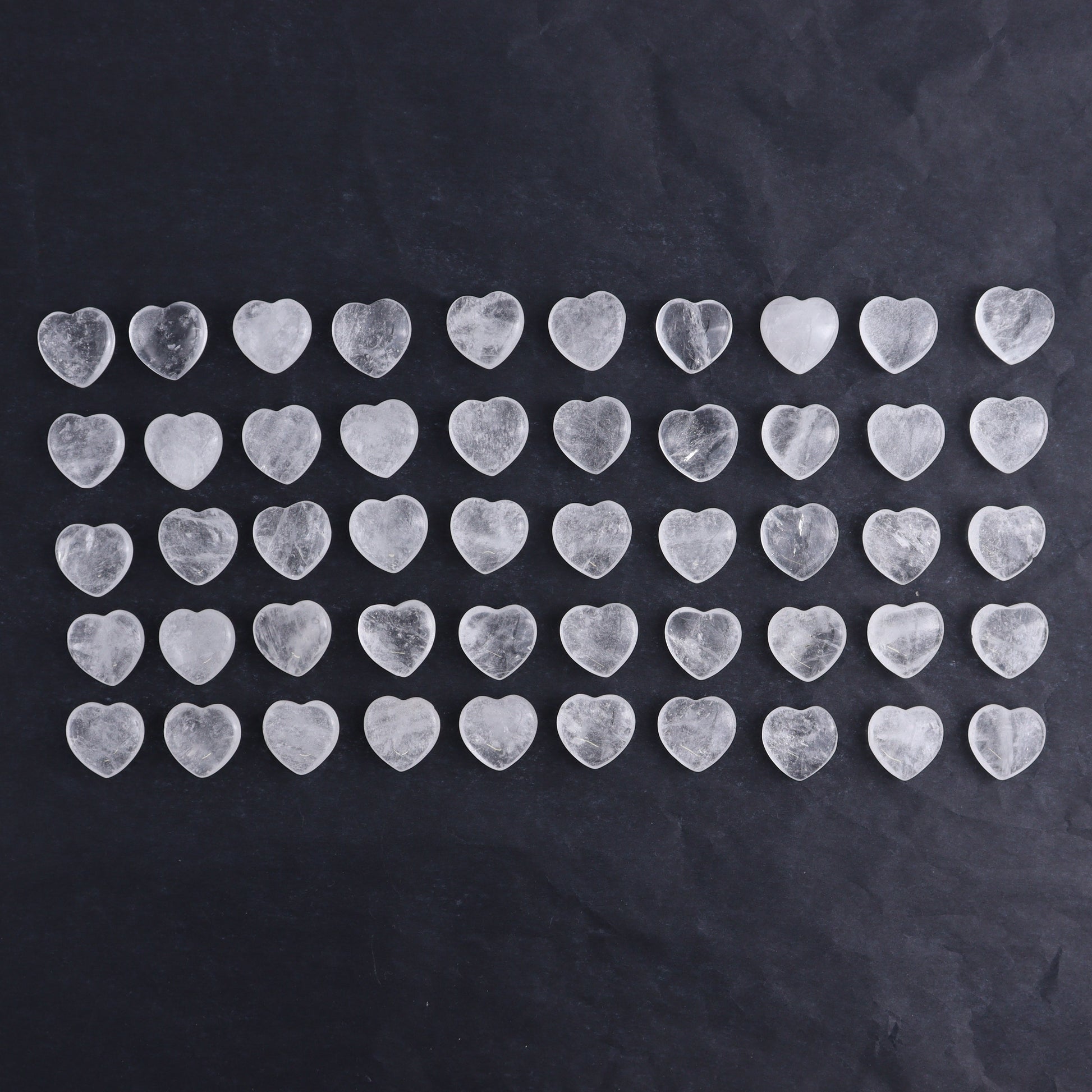 50 pcs Mini Clear Quartz Hearts - Expert Wholesale and Supplier of Wholesale Crystals & Bulk Gemstones, ["Clear Quartz","Hearts","Quartz"]