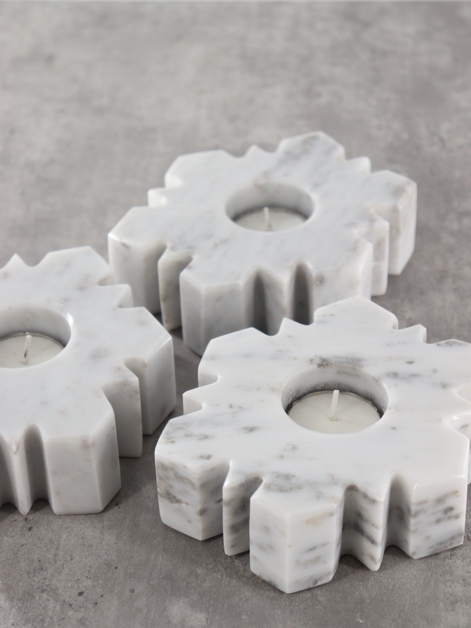 Marble Snowflake Candle Holders Set of 5 - Expert Wholesale and Supplier of Wholesale Crystals & Bulk Gemstones, []