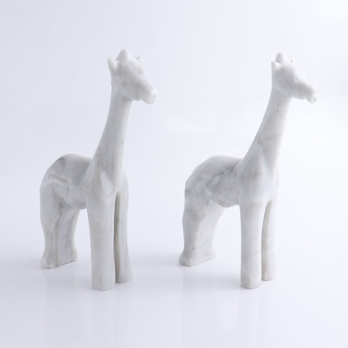 One White Marble Giraffe Statue