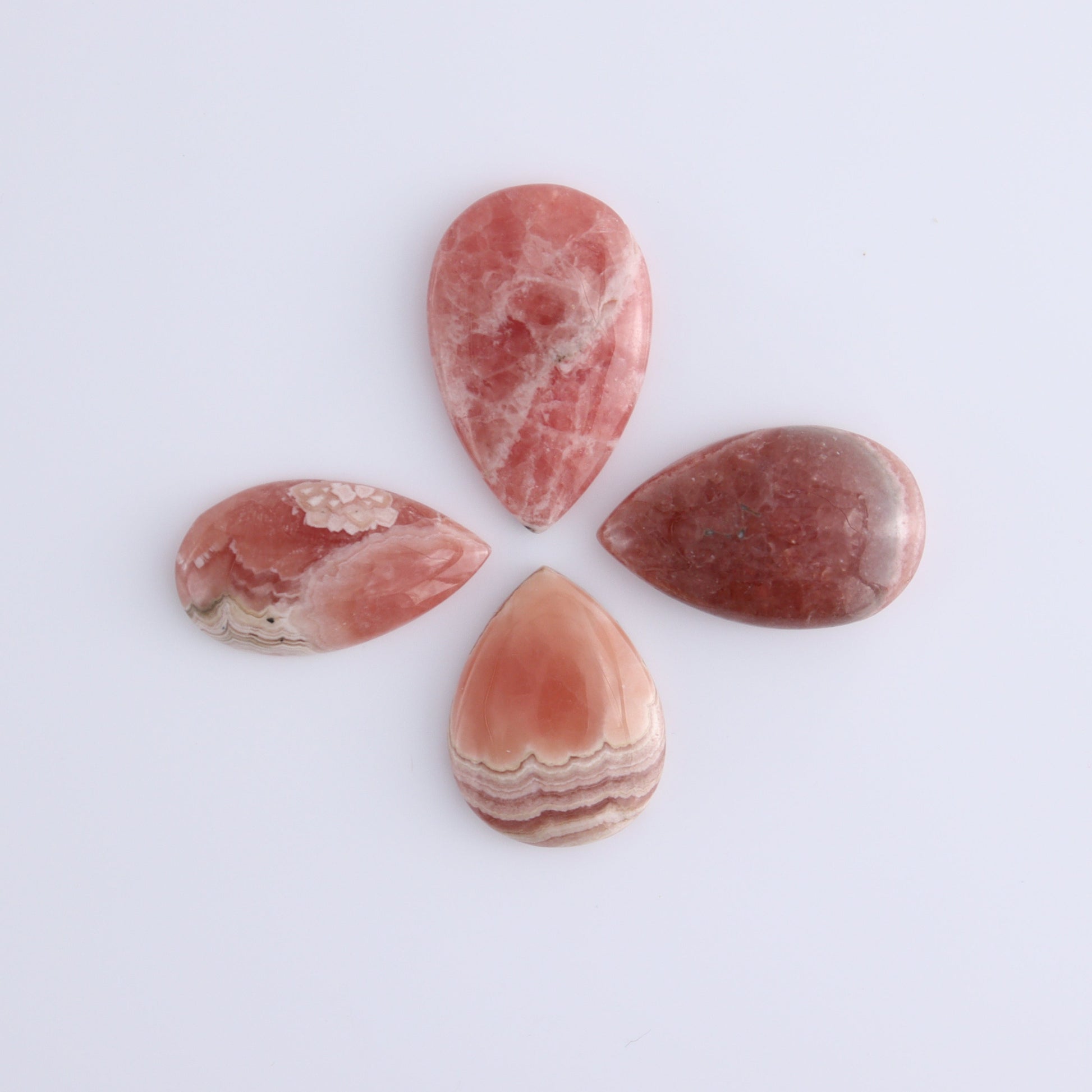 Rhodochrosite Cabs Set of 8 - Expert Wholesale and Supplier of Wholesale Crystals & Bulk Gemstones, ["Argentina","Cabs","Rhodochrosite"]