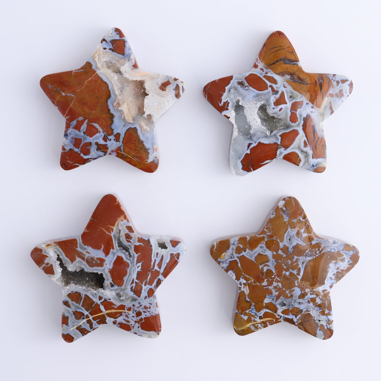 Brecciated Jasper Moons and Stars Set of 12 - Expert Wholesale and Supplier of Wholesale Crystals & Bulk Gemstones, ["Brecciated Jasper","Indonesia","moons","stars"]