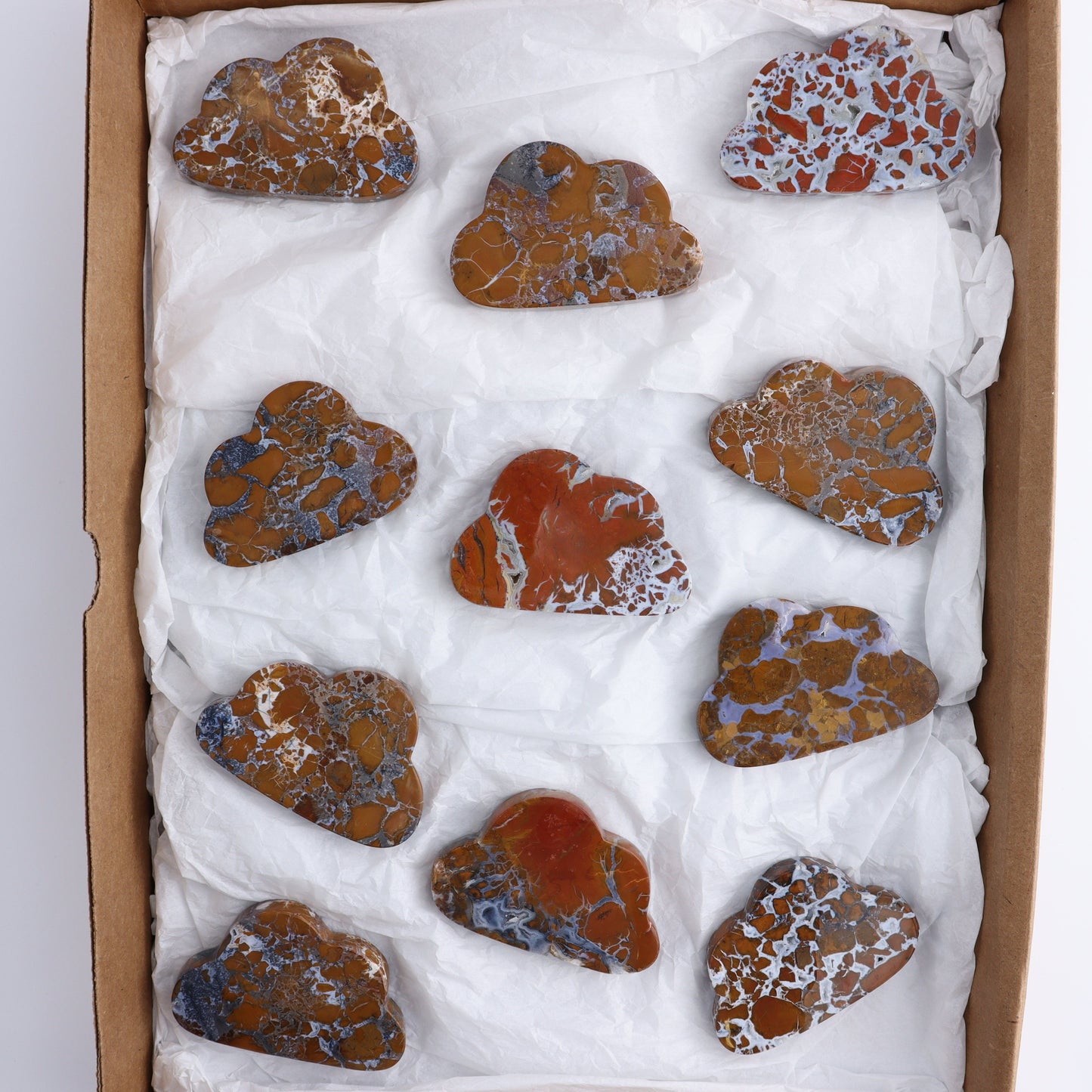 Brecciated Jasper Clouds Set of 11 - Expert Wholesale and Supplier of Wholesale Crystals & Bulk Gemstones, ["Brecciated Jasper","Clouds","Indonesia"]