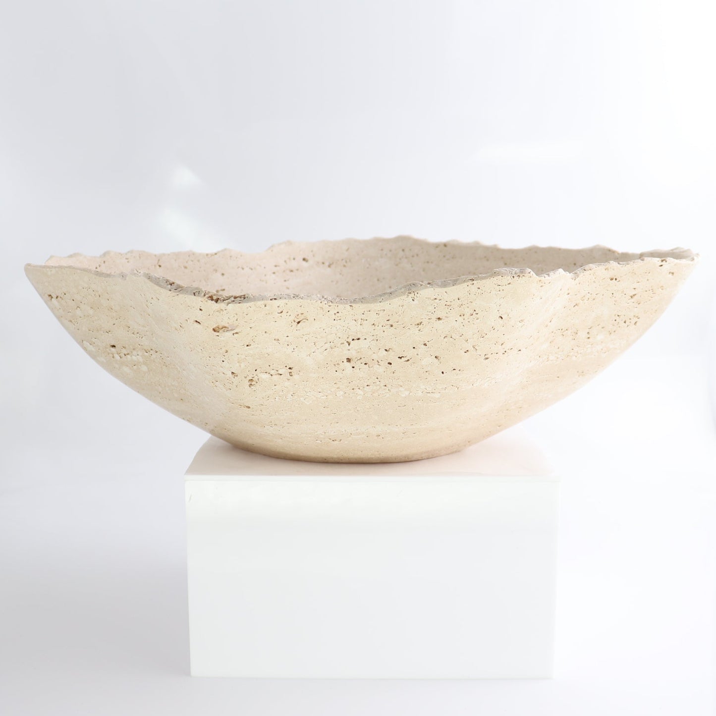 Mexican Travertine Bowl 14"