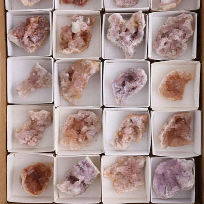 Pink Amethyst Flat of 20 - Expert Wholesale and Supplier of Wholesale Crystals & Bulk Gemstones, ["Amethyst","Pink Amethyst"]