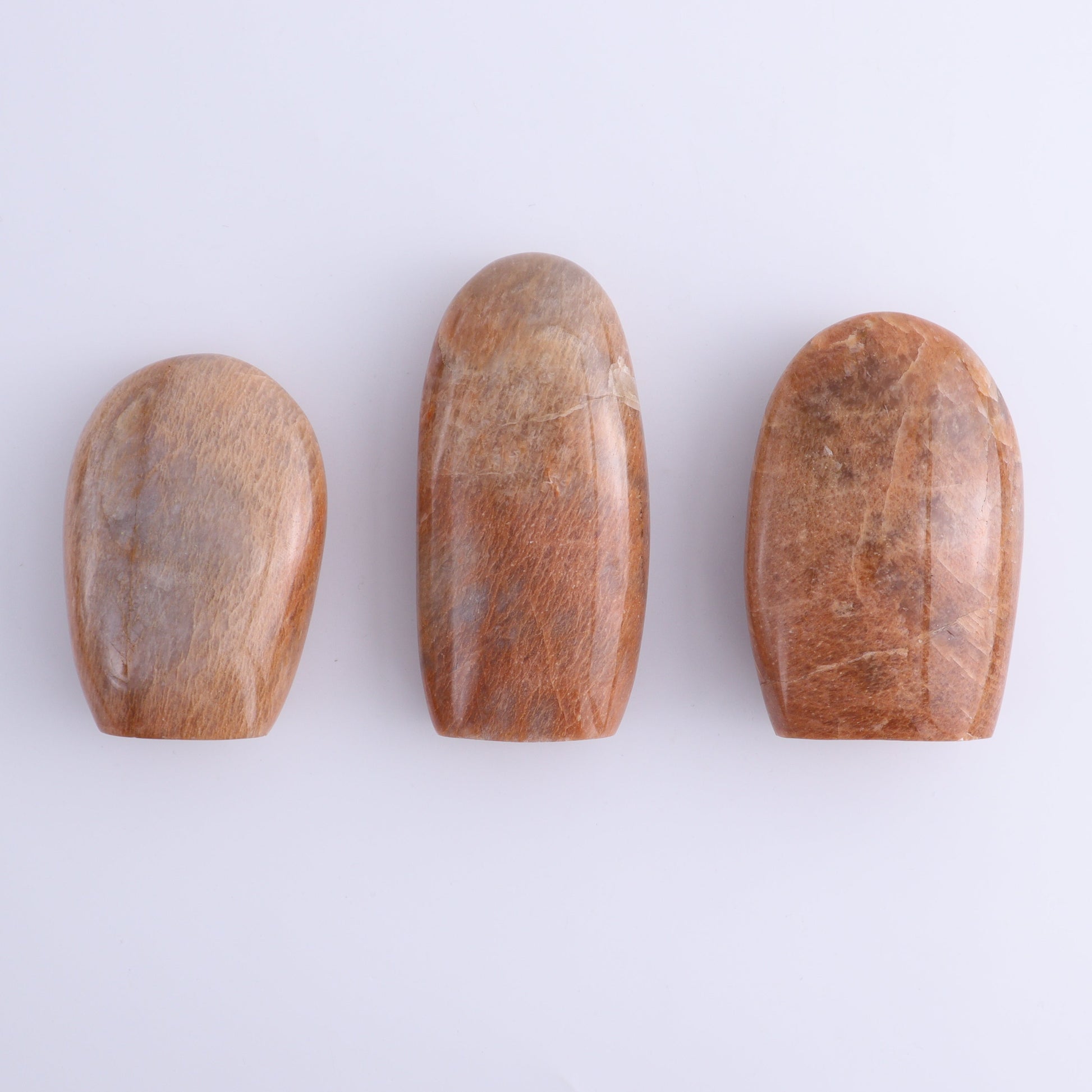 Peach Moonstone Freeform Set of 9 - Expert Wholesale and Supplier of Wholesale Crystals & Bulk Gemstones, ["Freeforms","Peach Moonstone"]