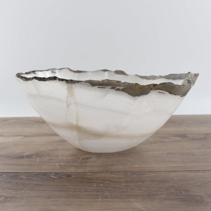 Mexican Onyx/Calcite Bowl 14"