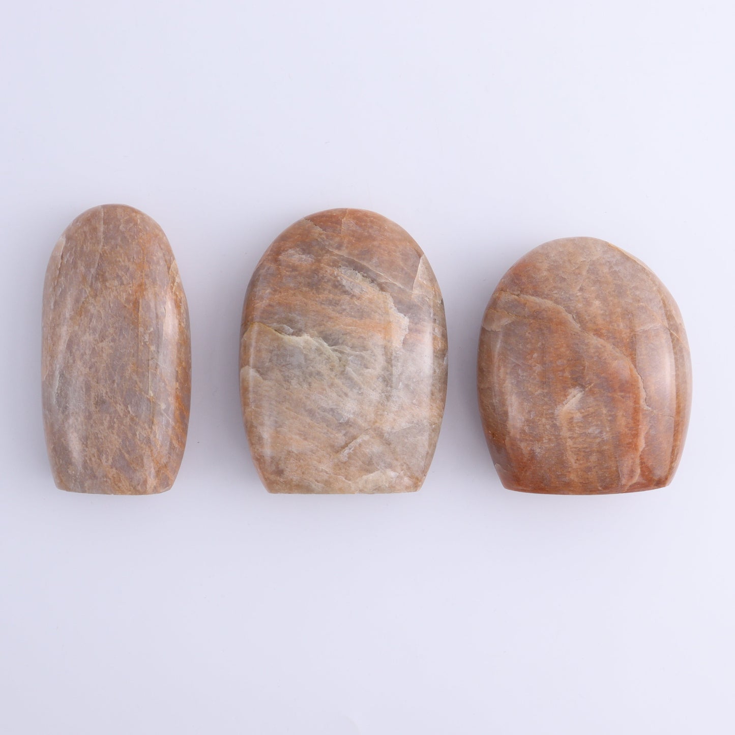 Peach Moonstone Freeform Set of 9 - Expert Wholesale and Supplier of Wholesale Crystals & Bulk Gemstones, ["Freeforms","Peach Moonstone"]