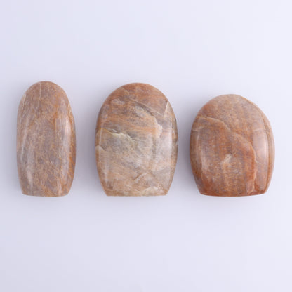 Peach Moonstone Freeform Set of 9 - Expert Wholesale and Supplier of Wholesale Crystals & Bulk Gemstones, ["Freeforms","Peach Moonstone"]