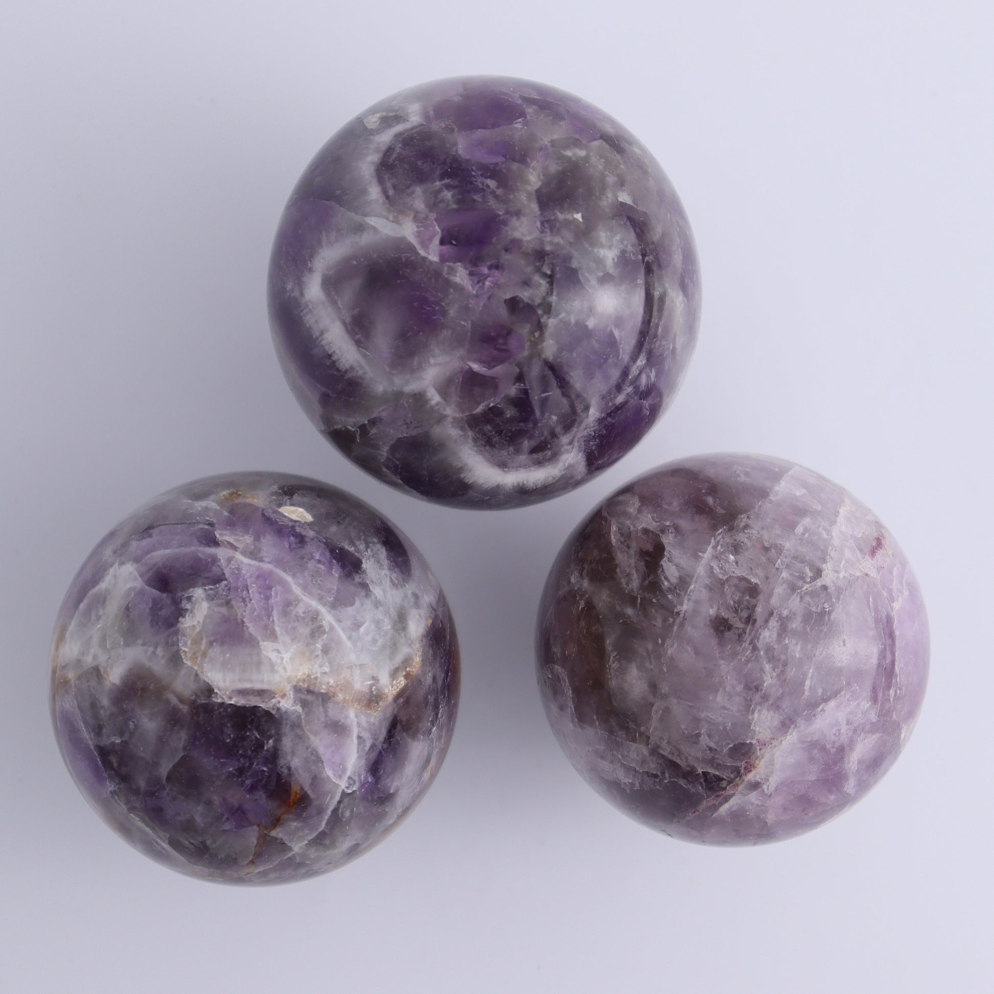 Amethyst Spheres Set of 6 - Expert Wholesale and Supplier of Wholesale Crystals & Bulk Gemstones, ["Amethyst","Brazil","Spheres"]