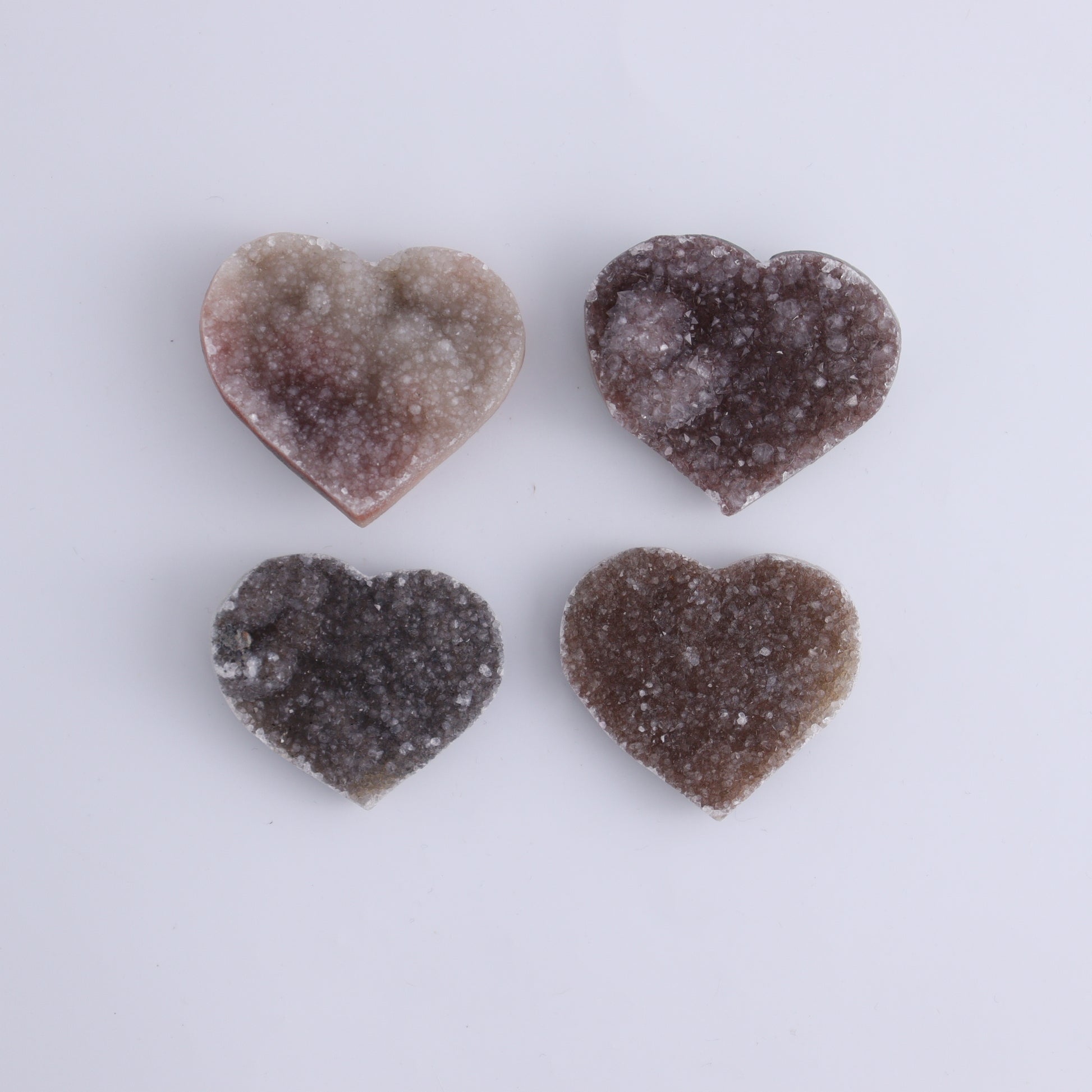 Amethyst Hearts Set of 8 - Expert Wholesale and Supplier of Wholesale Crystals & Bulk Gemstones, ["Amethyst","Hearts","Uruguay"]