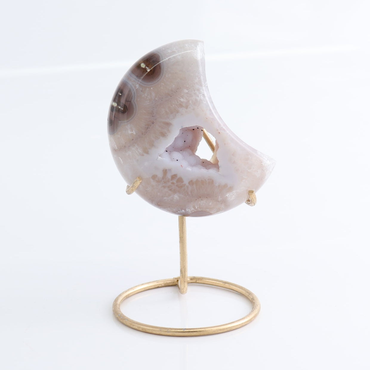 Agate Moons with Stand Set of 5