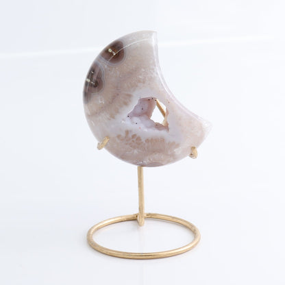 Agate Moons with Stand Set of 5