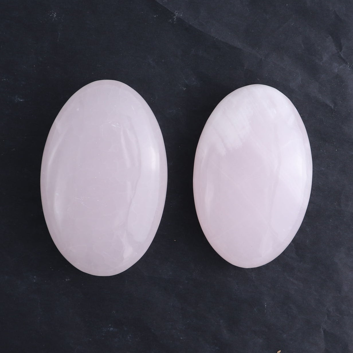 Pink Mangano Calcite Palm Stone Set of 6