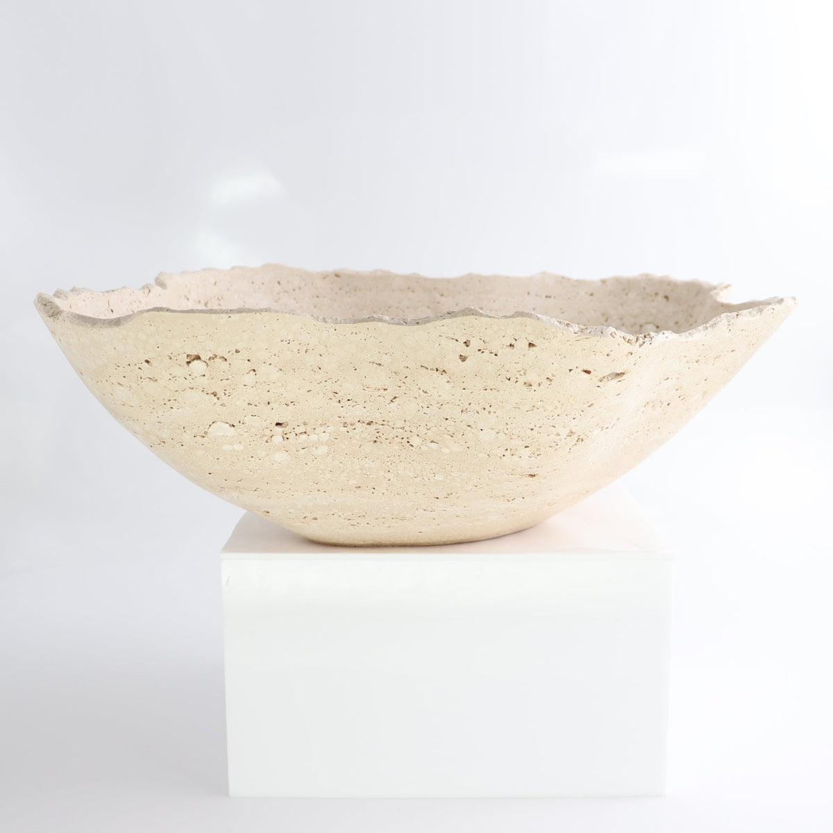 Mexican Travertine Bowl 14"