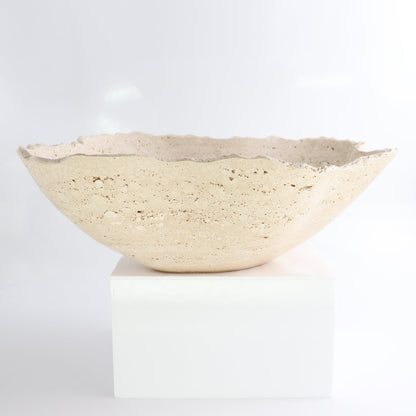 Mexican Travertine Bowl 14"