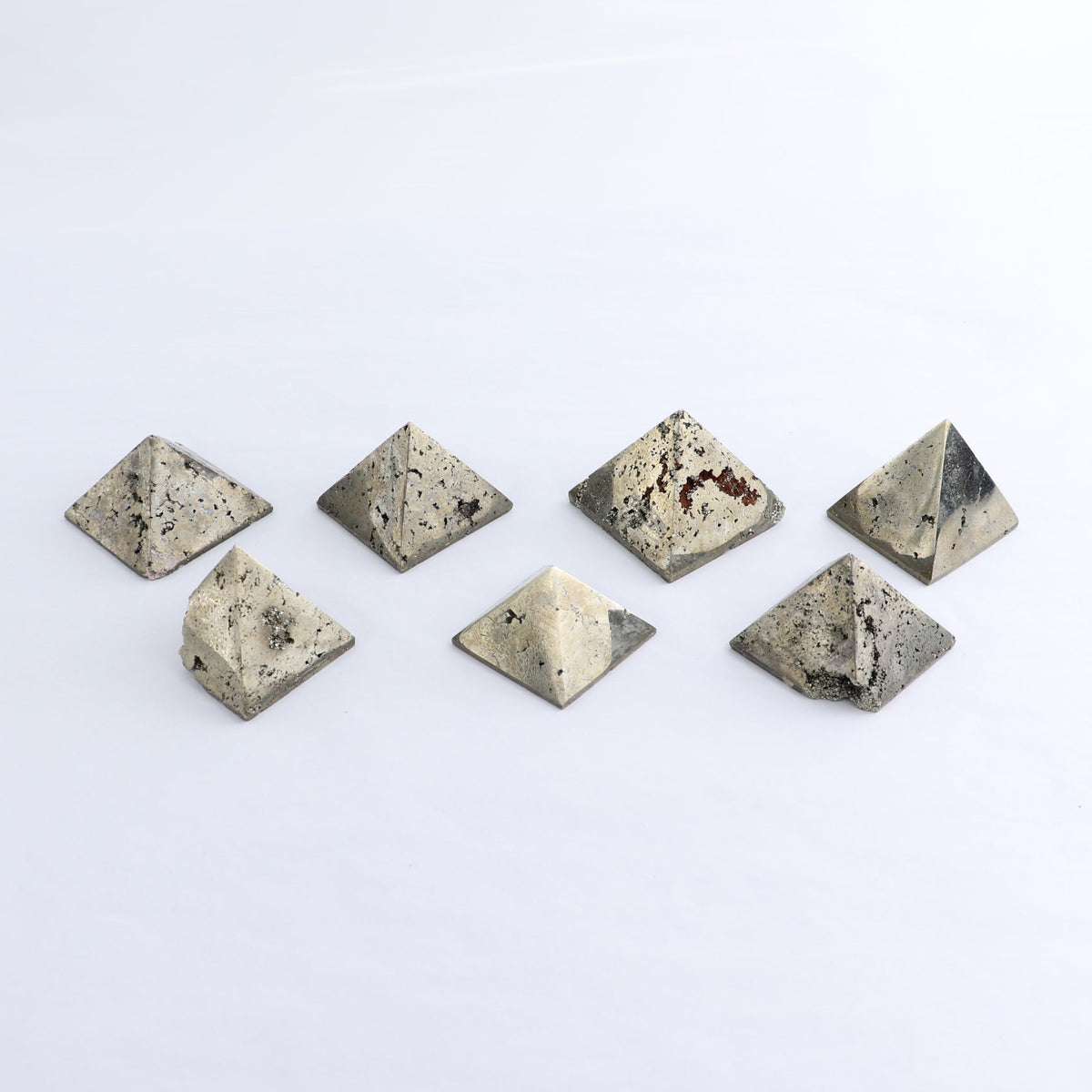Pyrite Pyramids Set of 7