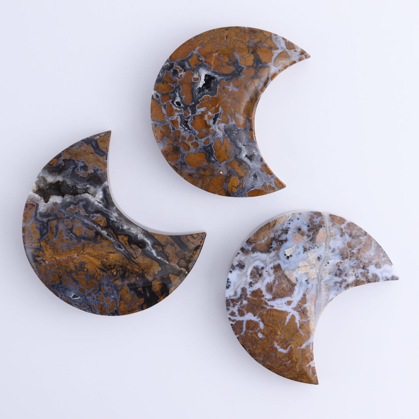 Brecciated Jasper Moons and Stars Set of 12 - Expert Wholesale and Supplier of Wholesale Crystals & Bulk Gemstones, ["Brecciated Jasper","Indonesia","moons","stars"]