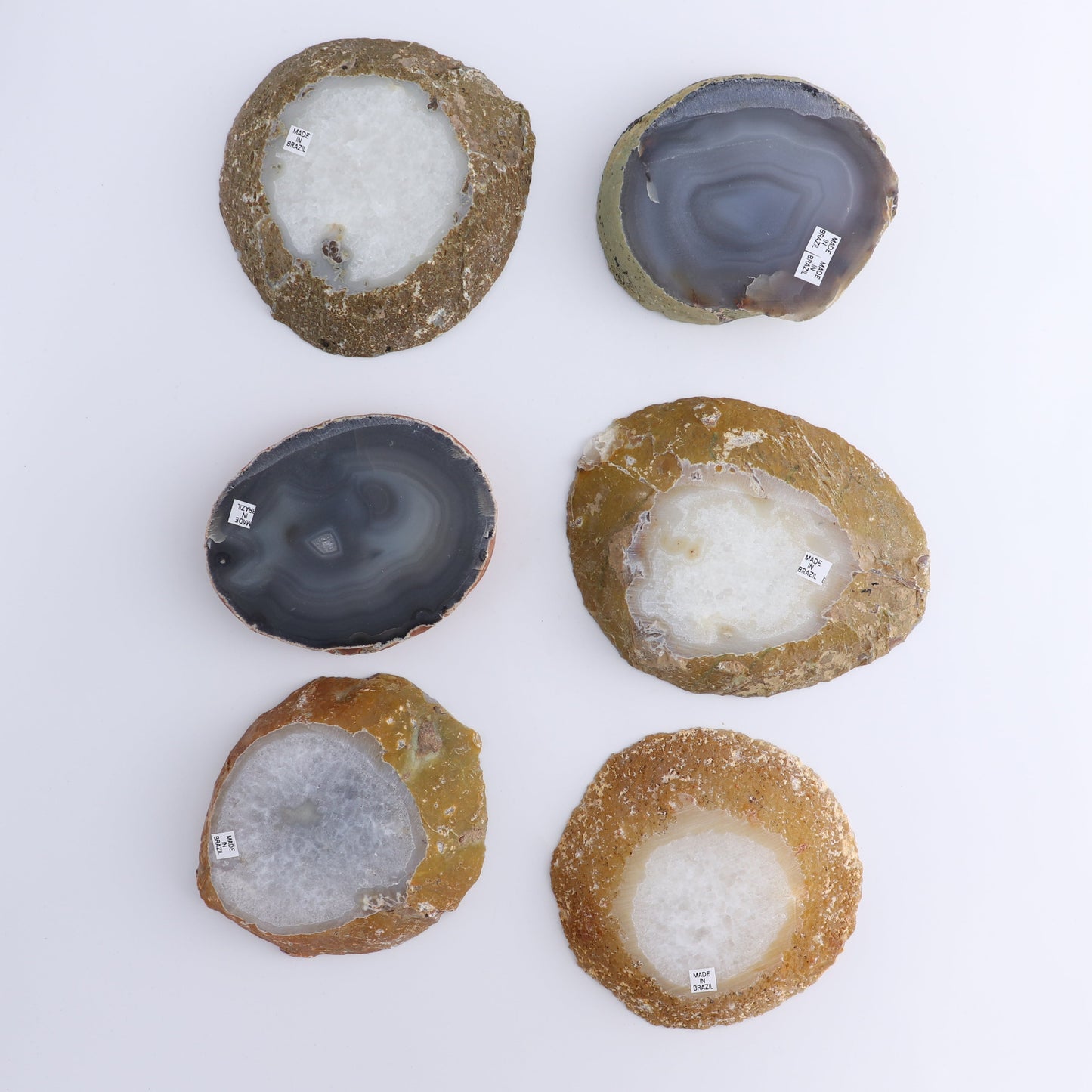 Agate Slices Set of 6 - Expert Wholesale and Supplier of Wholesale Crystals & Bulk Gemstones, ["Agate","Brazil","Slices and Slabs"]