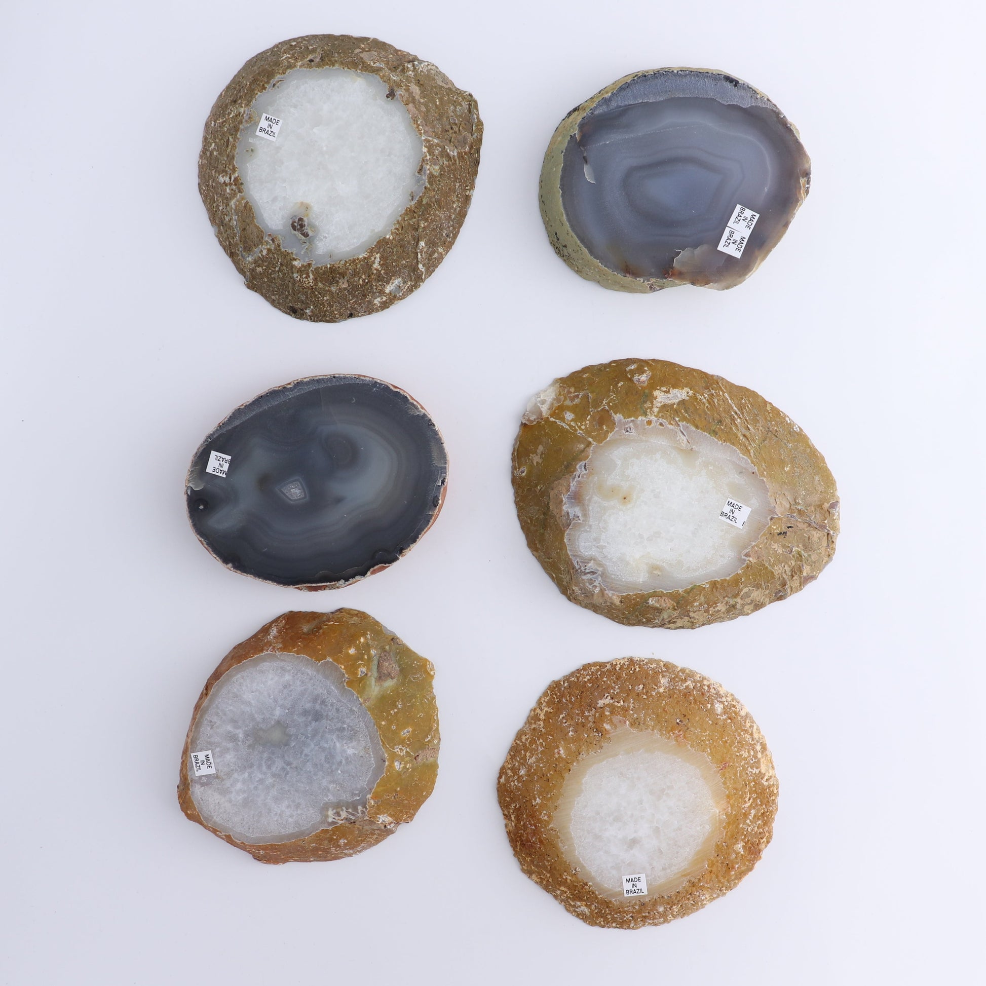 Agate Slices Set of 6 - Expert Wholesale and Supplier of Wholesale Crystals & Bulk Gemstones, ["Agate","Brazil","Slices and Slabs"]