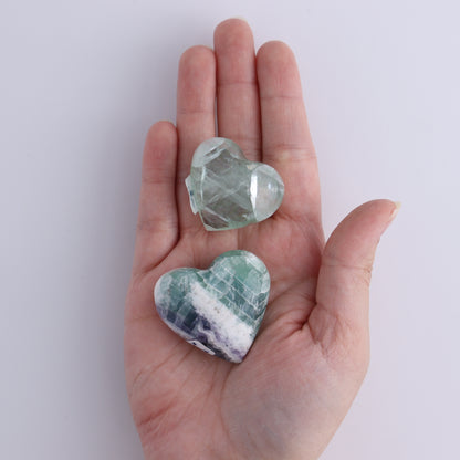 Fluorite Hearts Set of 7 - Expert Wholesale and Supplier of Wholesale Crystals & Bulk Gemstones, ["Fluorite","Hearts","Mexico"]