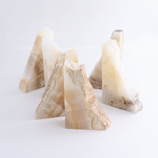 Calcite/Onyx Bookends Set of 10 pairs