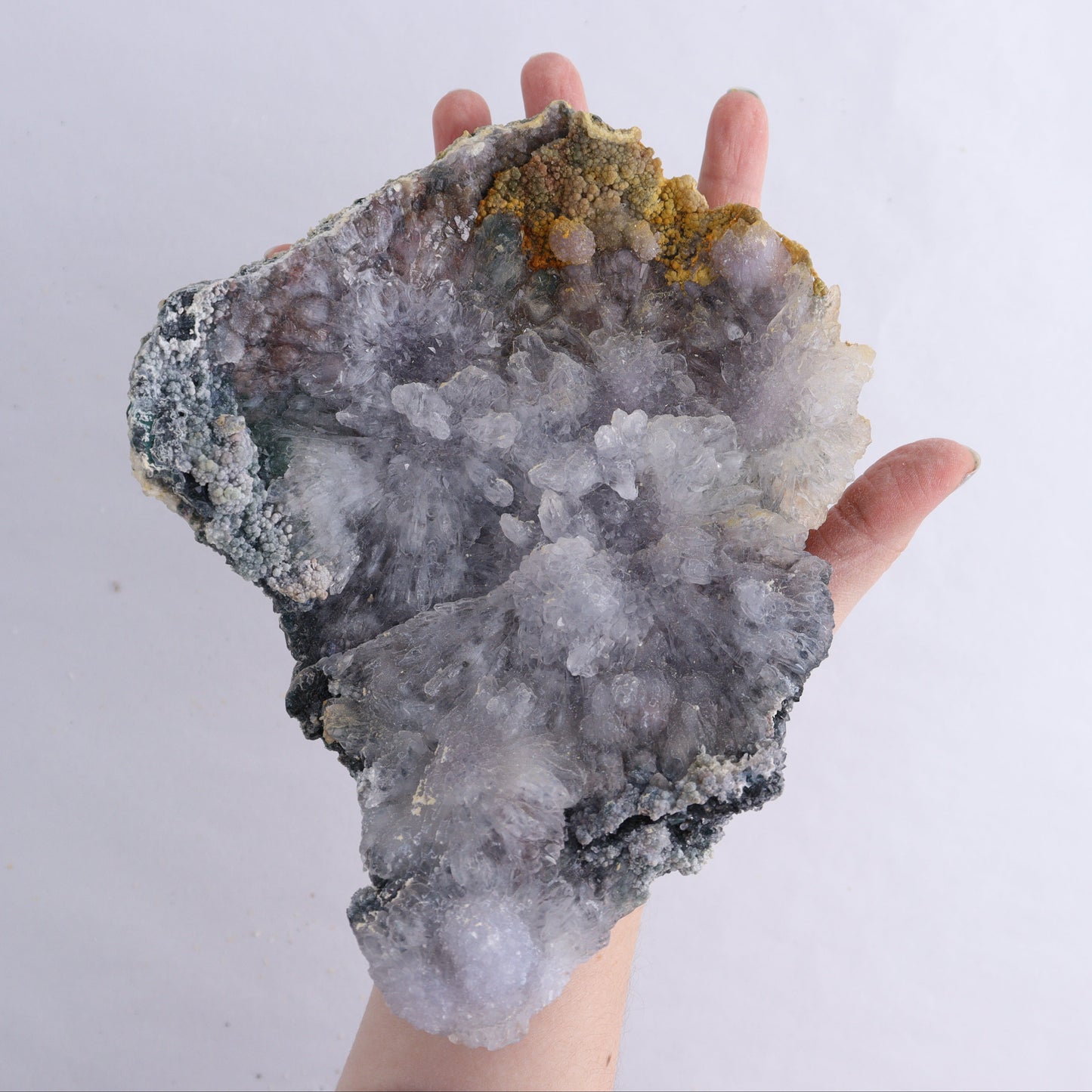 Amethyst Flower Clusters Set of 5