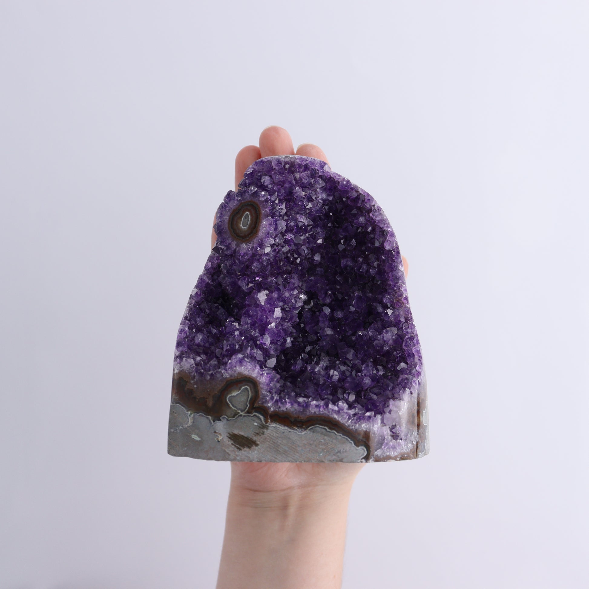 Uruguay Amethyst Set of 5 - Expert Wholesale and Supplier of Wholesale Crystals & Bulk Gemstones, ["Amethyst","Cut Base","Uruguay"]