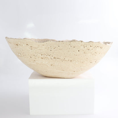 Mexican Travertine Bowl 14"