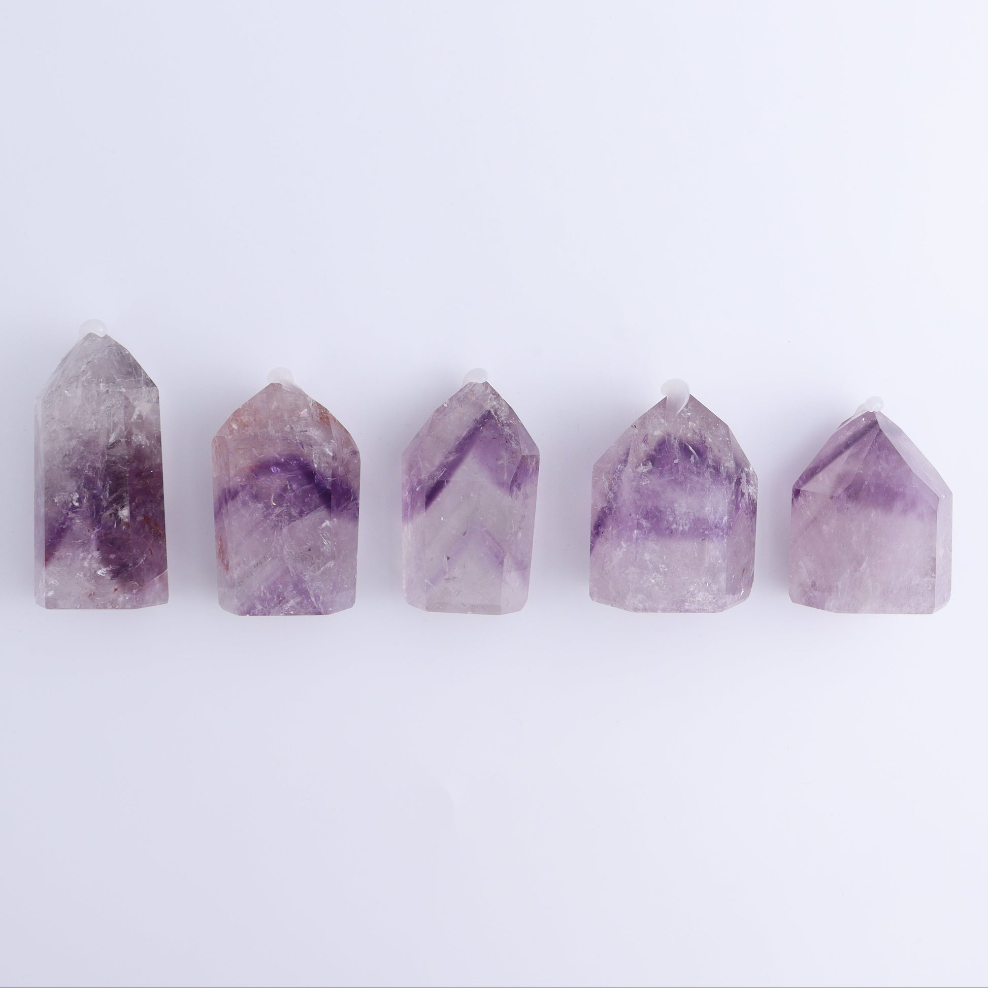 Amethyst Towers Set of 5 - Expert Wholesale and Supplier of Wholesale Crystals & Bulk Gemstones, ["Amethyst","Brazil","Towers"]