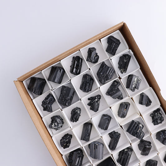 Black Tourmaline Roughs Set of 35 - Expert Wholesale and Supplier of Wholesale Crystals & Bulk Gemstones, ["Black Tourmaline","Madagascar","Rough","Tourmaline"]