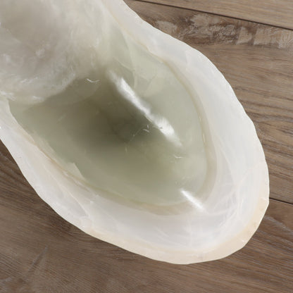 Mexican Onyx/Calcite Canoe Bowl 27"
