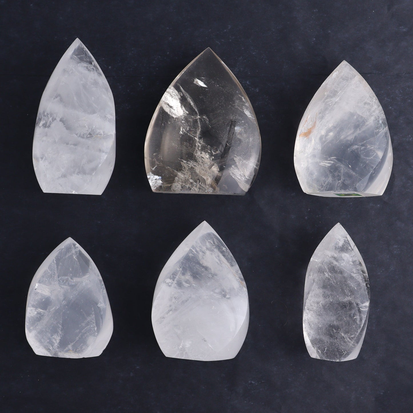 Imperfect Clear Quartz Flames Set of 6 - Expert Wholesale and Supplier of Wholesale Crystals & Bulk Gemstones, ["Brazil","Clear Quartz","flames","Quartz"]
