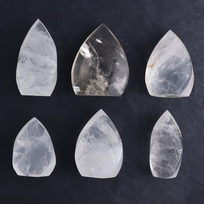 Imperfect Clear Quartz Flames Set of 6 - Expert Wholesale and Supplier of Wholesale Crystals & Bulk Gemstones, ["Brazil","Clear Quartz","flames","Quartz"]