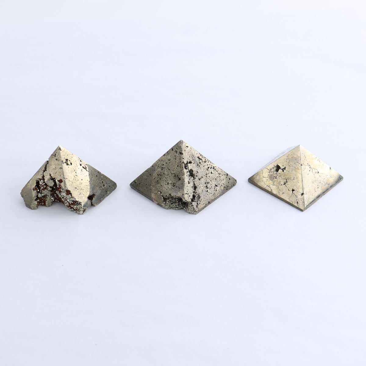 Pyrite Pyramids Set of 7